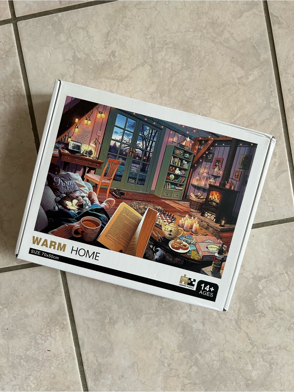 1000 Piece Puzzle - Warm Home Cozy Living Room Scene
